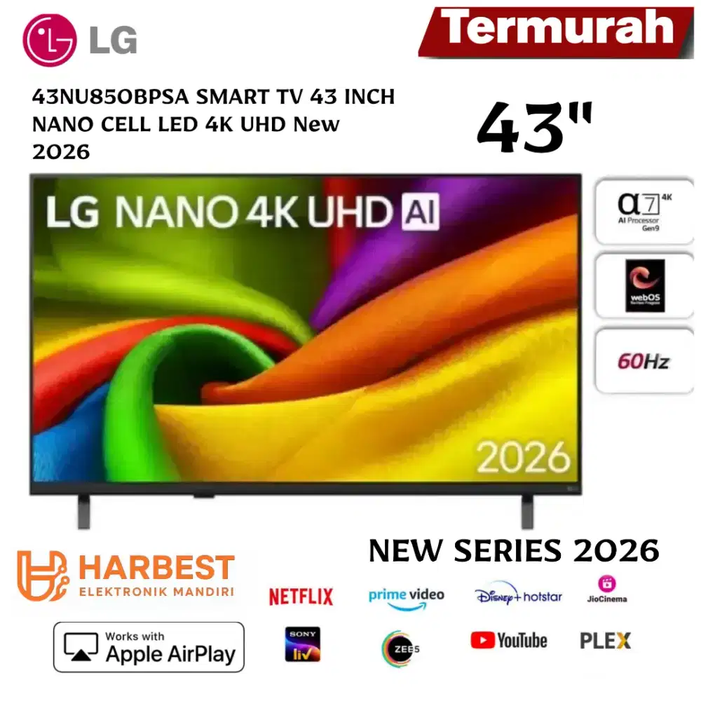 TV LG 43NU850BPSA SMART TV 43 INCH NANO CELL LED 4K UHD SMART TV