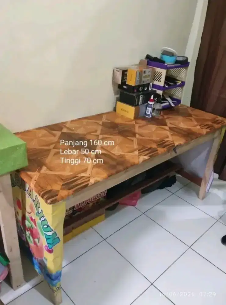 Jual Meja jual jualan bahan kayu tebal