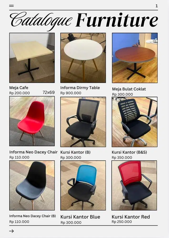 Furniture Kantor Bekas Murah | Meja Kantor, Kursi Kantor, Sofa, Speake
