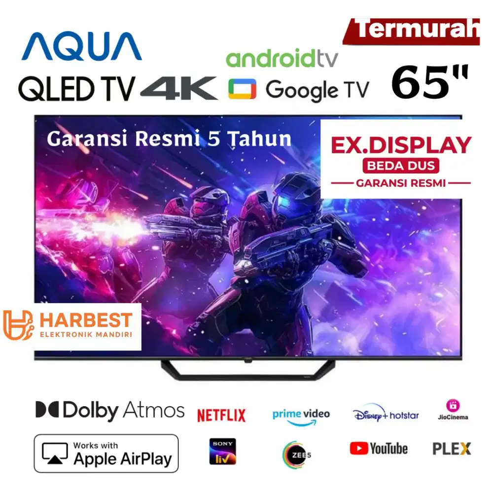 AQUA Japan QLED 4K Google TV 65  Dolby Vision & Atmos AQT65S80EUX