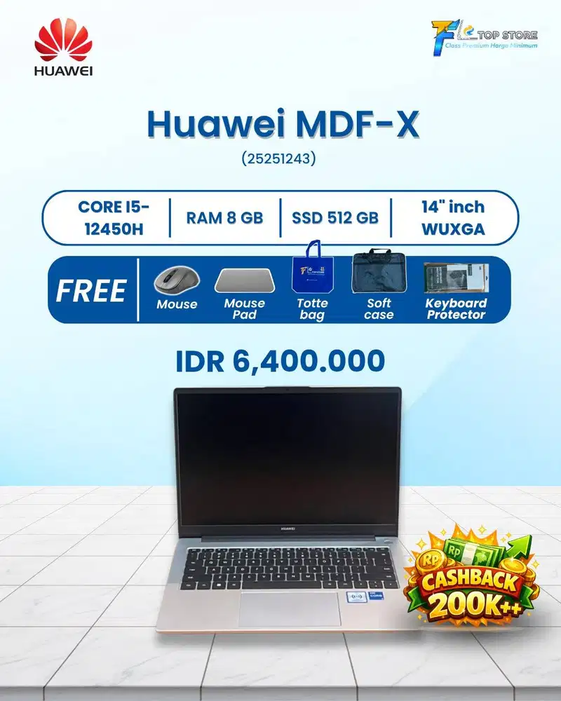 HUAWEI MDF-XX CORE I5 GEN 12 RAM 8GB SSD 512GB | LIKE NEW | NO MINUS