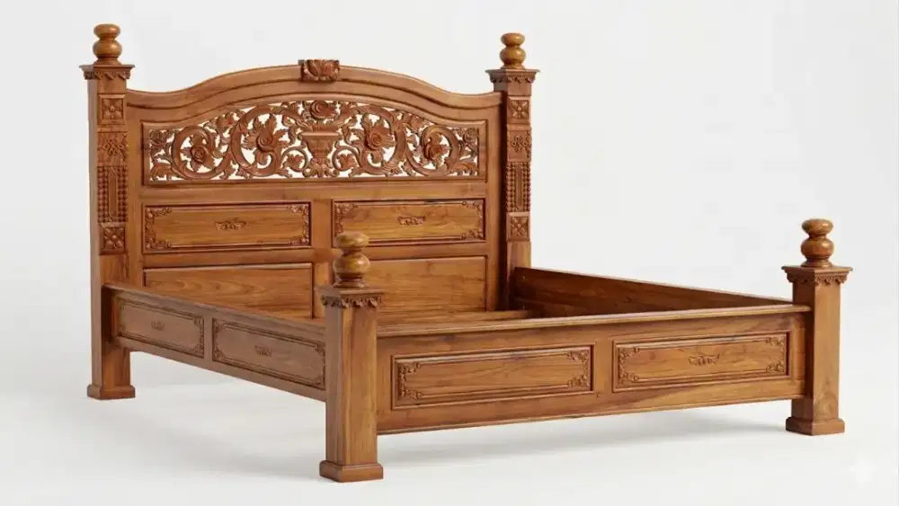Divan/ranjang tempat tidur kayu jati