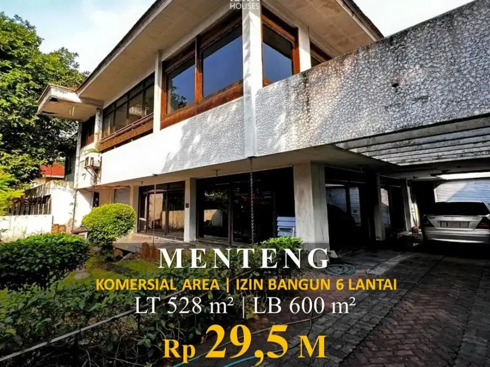 Menteng 528m² Komersial Bisa 6 Lantai SHM, 29,5M Nego