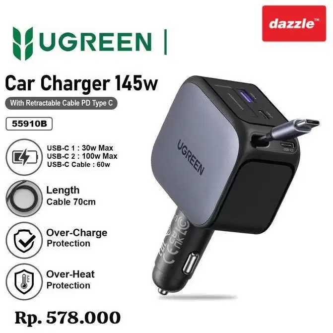 CAR CHARGER UGREEN 145W