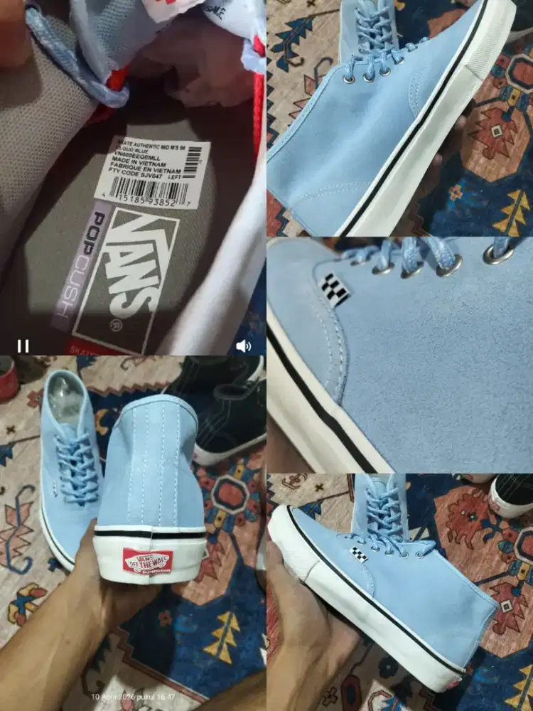 DIJUAL / FOR SALE !!! Sepatu kets Vans Authentic MID M'S CLOUD BUE
