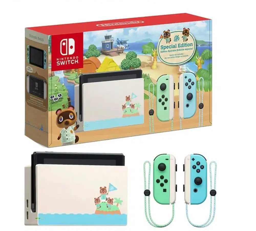 Nintendo Switch Console V2 Animal Crossing Limited Edition - Game Fisi