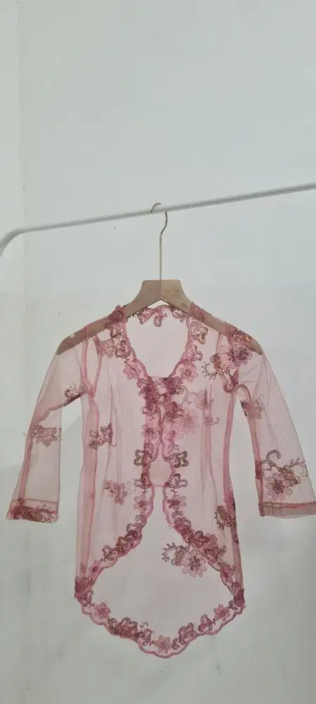 Kebaya anak perempuan premium, kebaya pink anak brukat, kebaya kartini