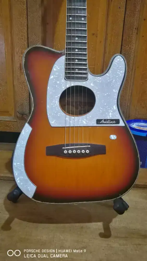 Gitar akustik elektrik Aristone telecoustic acoustic Sunburst
