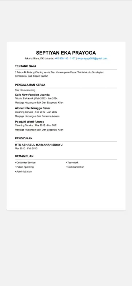Butuh Kerja Apa aja yang penting halal