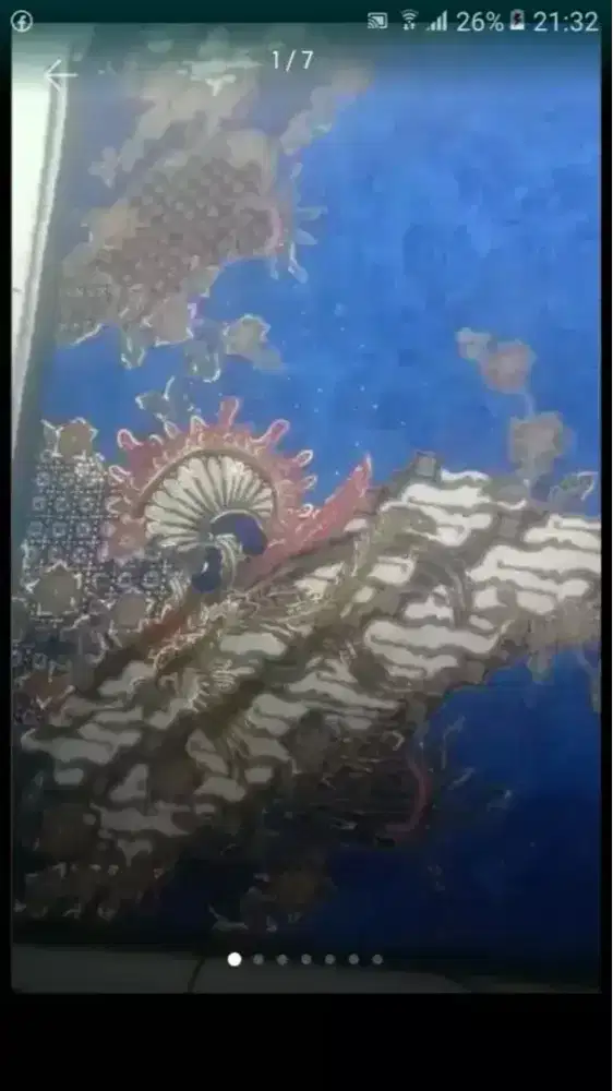 Kain batik sutra tulis tinta emas
