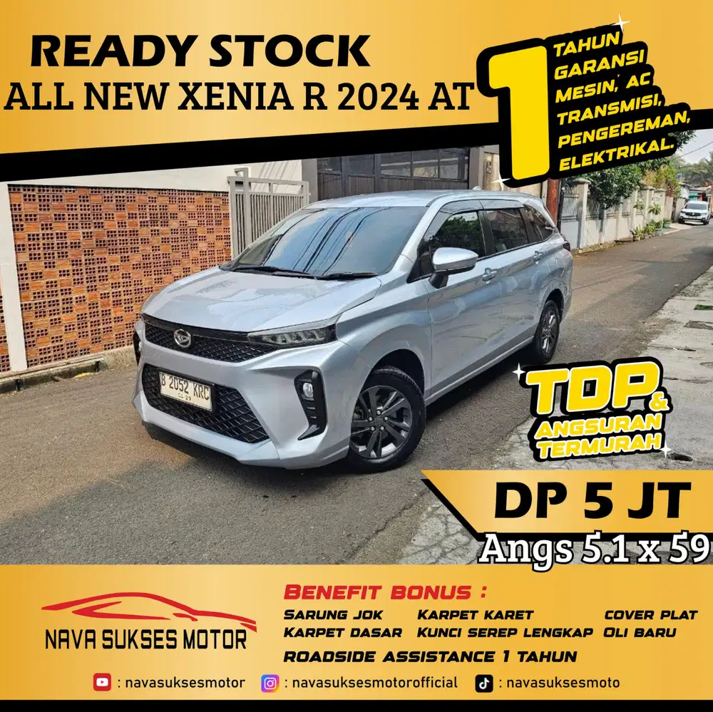 TDP 5Jt Angs Termurah All New Xenia R 2024 Matic Silver Low Km LikeNew