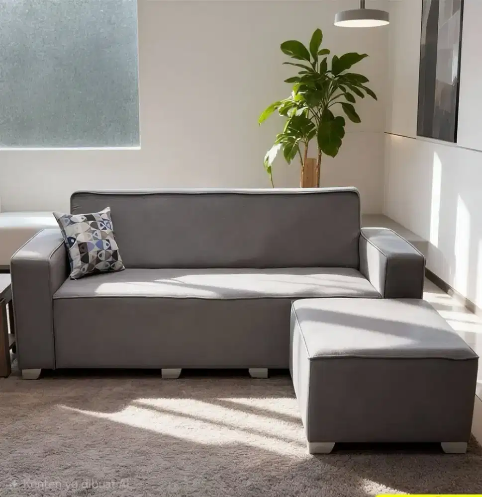 Sofa santai abu abu promo
