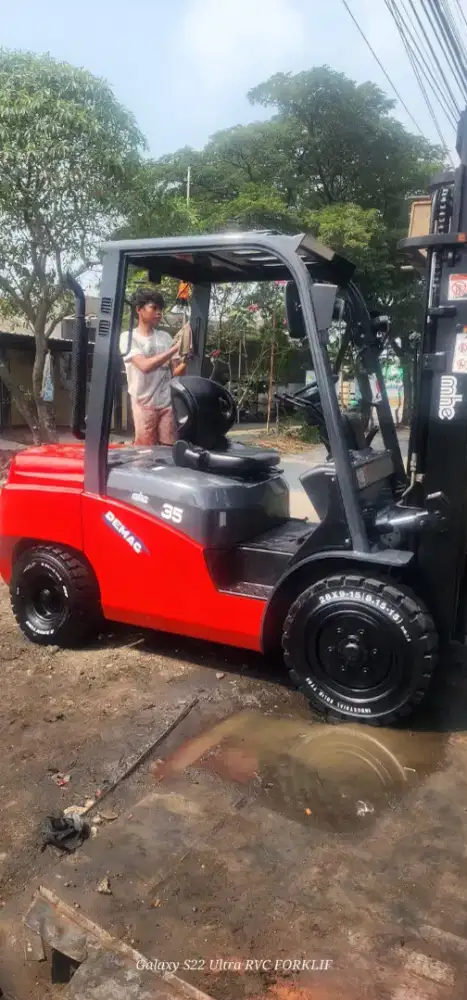 Forklift Merk MHE DEMAG 3,5 Ton,Matic,Tiang Threelift,S4S,Tahun 2020
