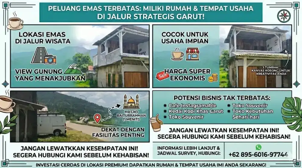 TANAH 3 TUMBAK JLN IBRAHIM AJI GARUT SUDAH ADA BANGUNAN DAN AIR
L