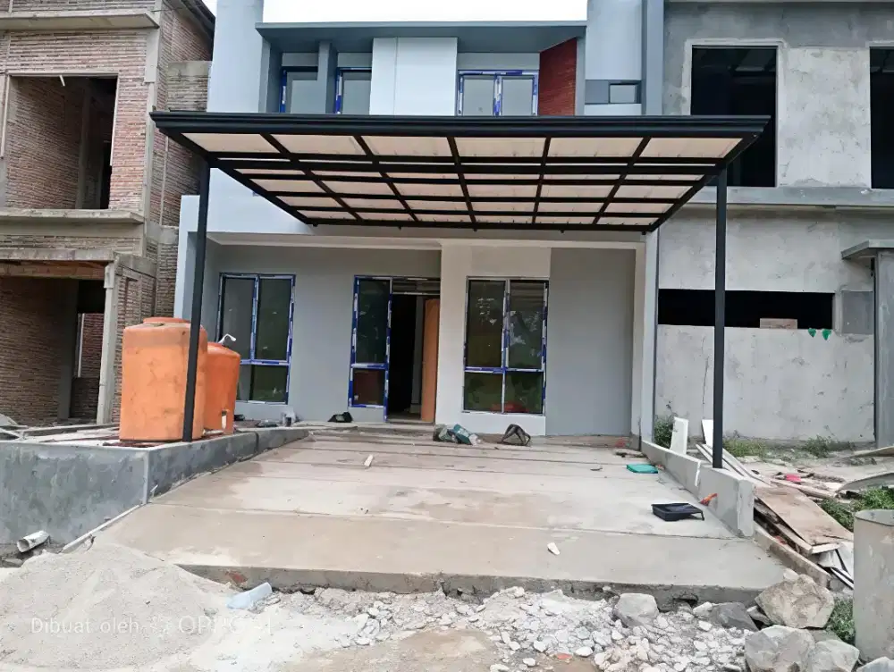 Kanopi cardoba atap alderon + rangka besi hollo galvanis