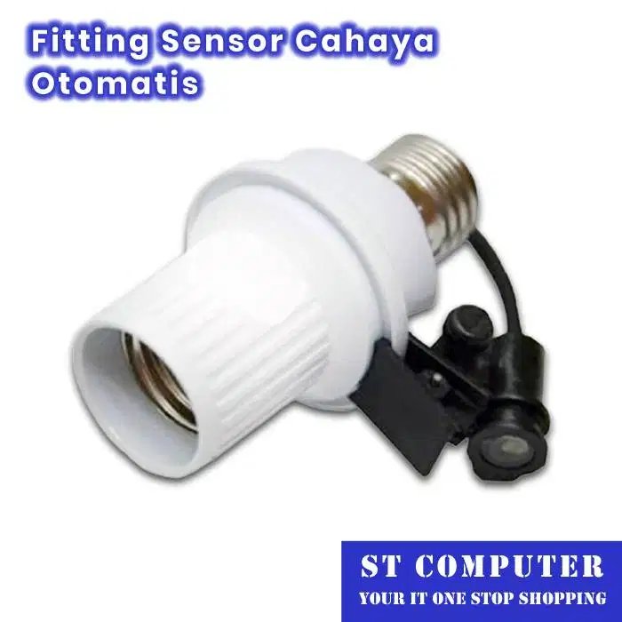 Fitting Lampu Sensor Cahaya Otomatis