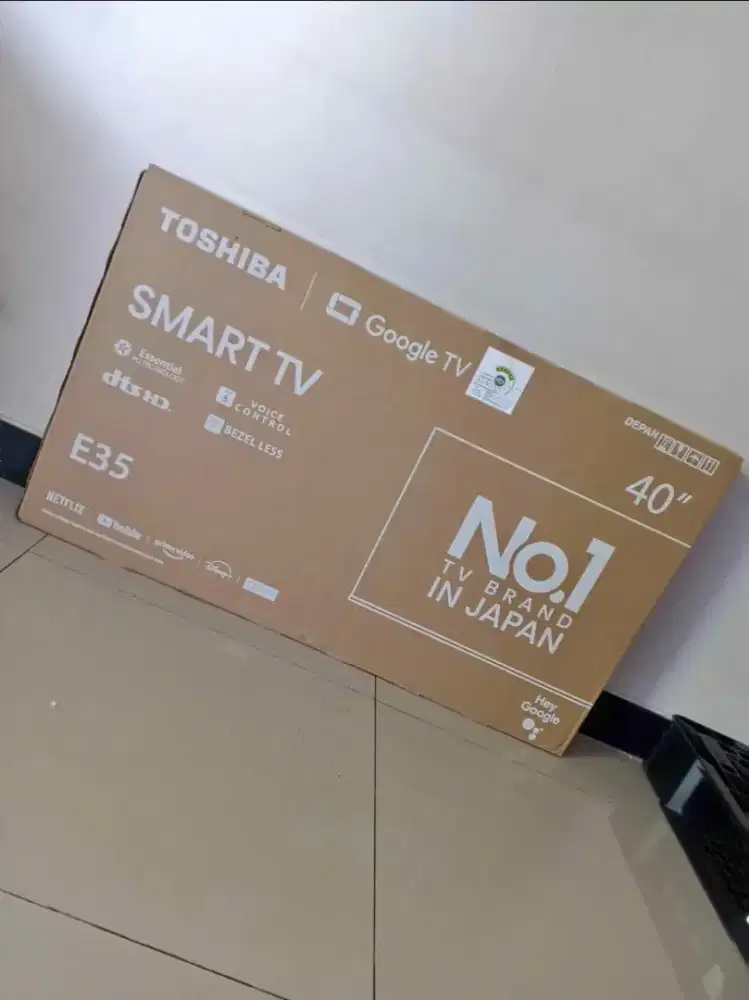Tv toshiba 40 google tv baru youtube netflix