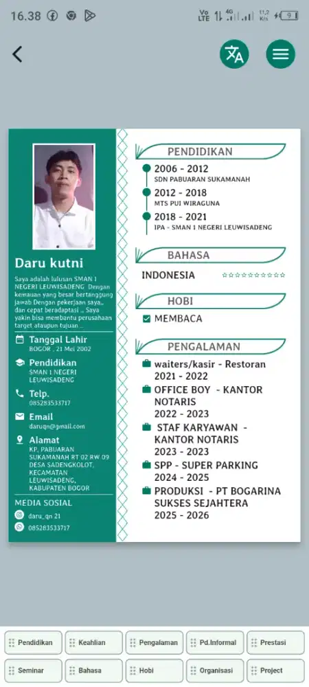 Mencari lowongan pekerjaan