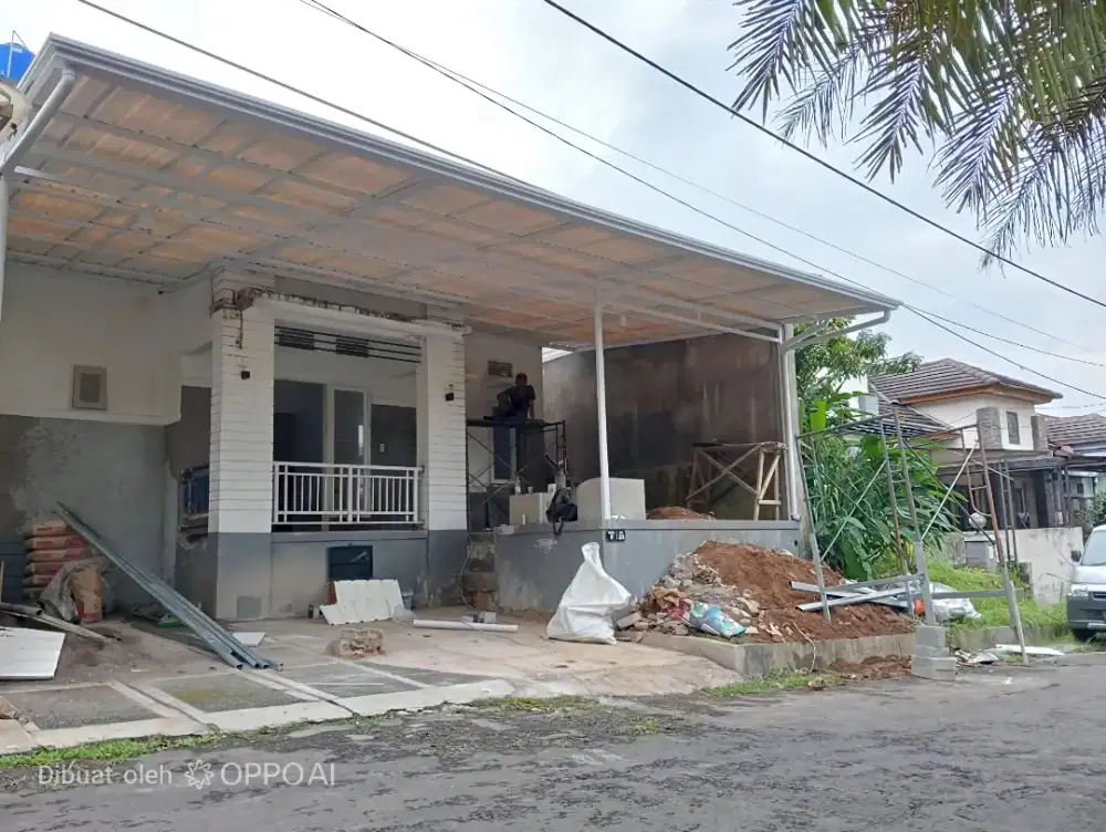 Kanopi cardoba atap alderon + rangka besi hollo galvanis