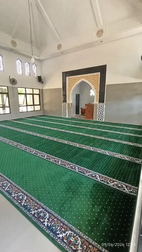 Karpet masjid type maulana hijau bintik