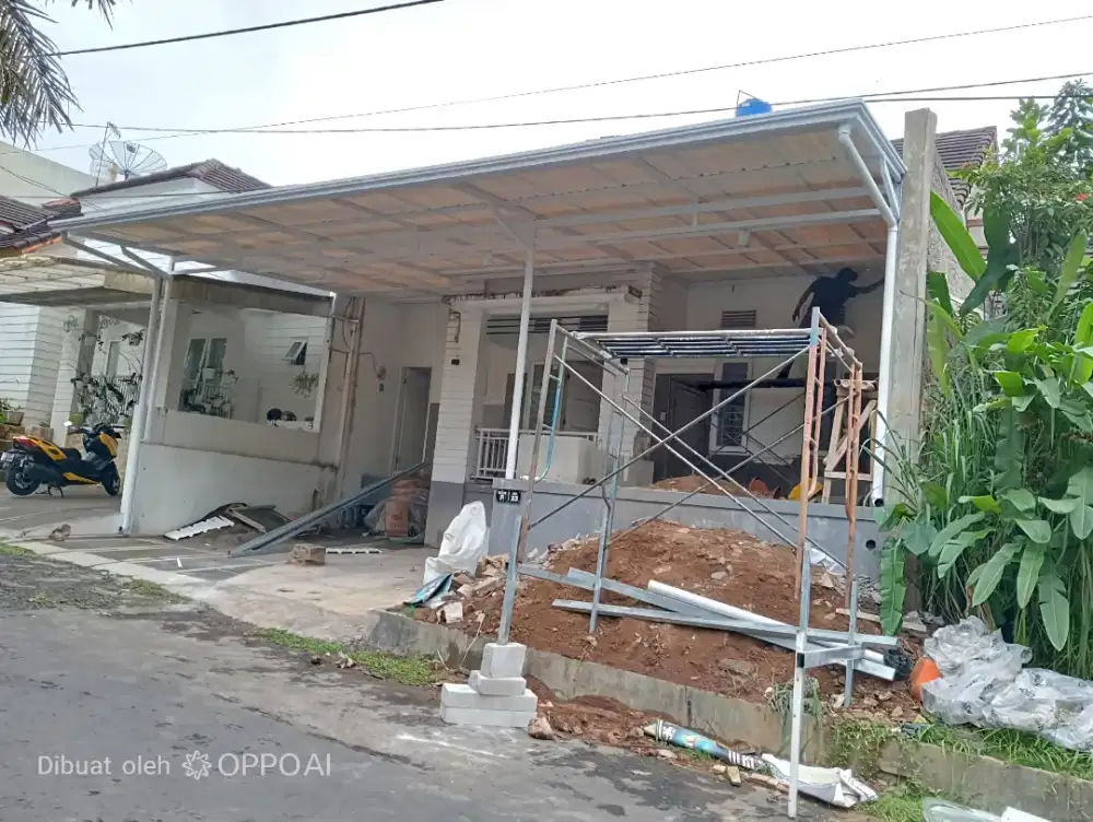 Kanopi cardoba atap alderon + rangka besi hollo galvanis