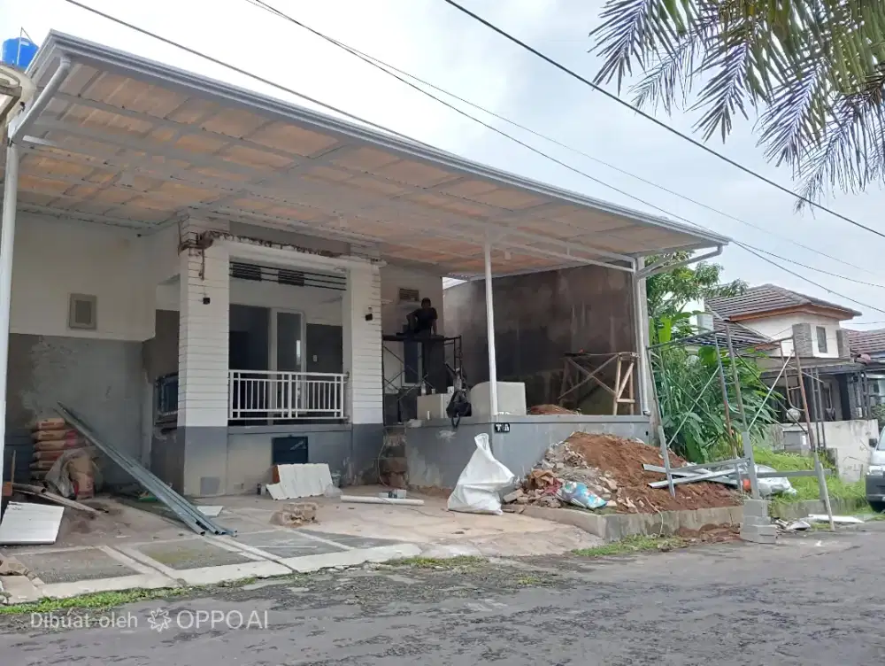 Kanopi cardoba atap alderon + rangka besi hollo galvanis