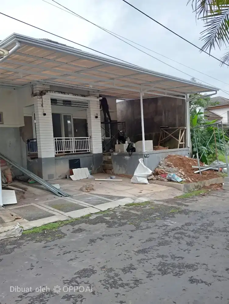 Kanopi cardoba atap alderon + rangka besi hollo galvanis