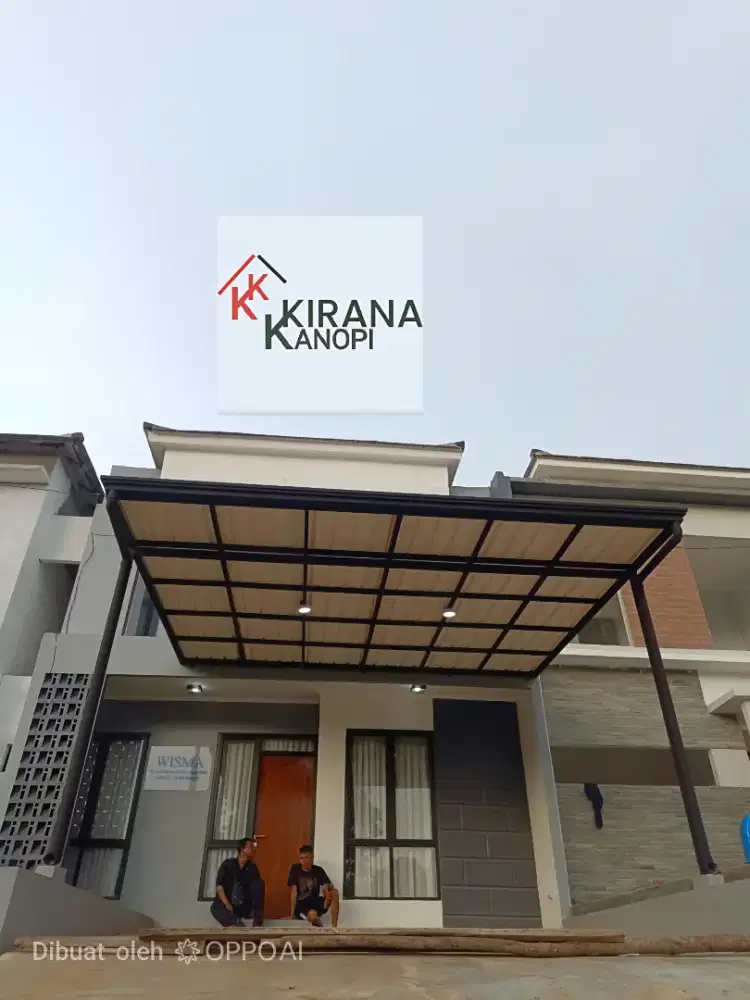 Kanopi cardoba atap alderon + rangka besi hollo galvanis