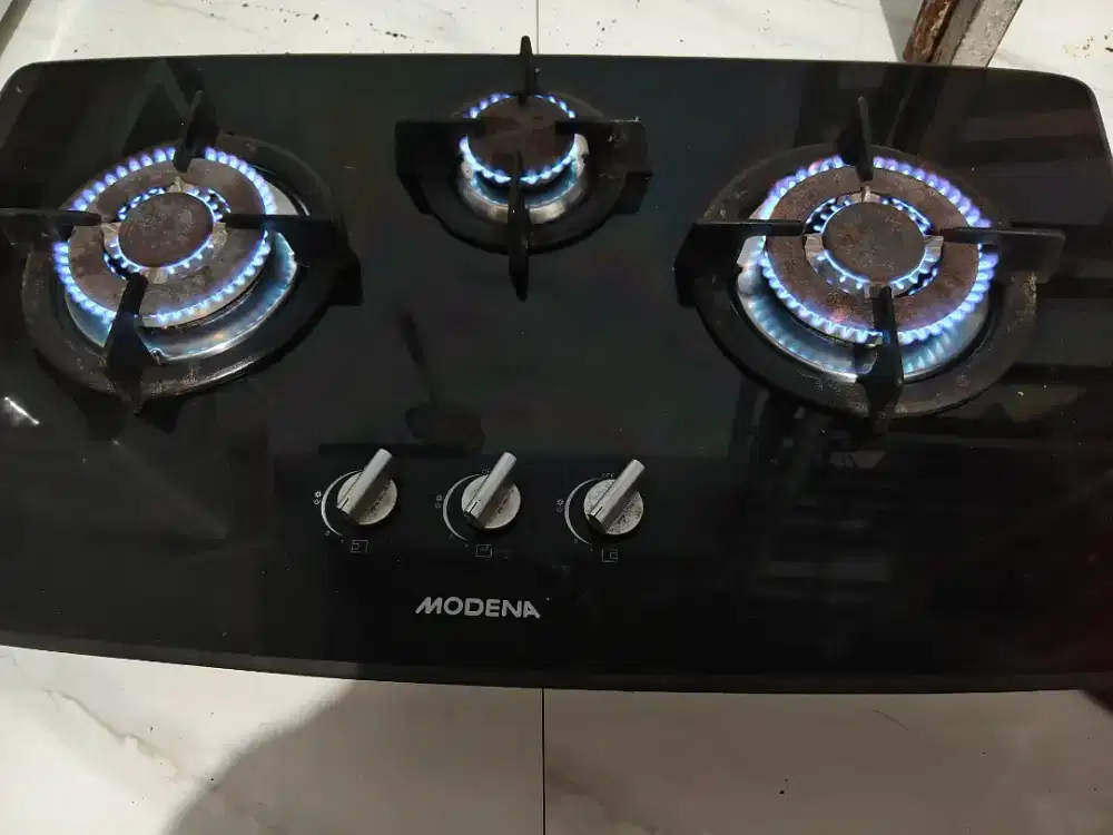 Kompor tanam modena 3 tungku api biru