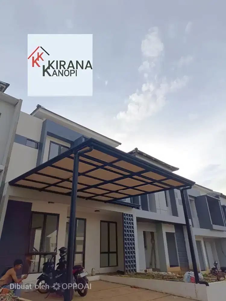 Kanopi cardoba atap alderon + rangka besi hollo galvanis