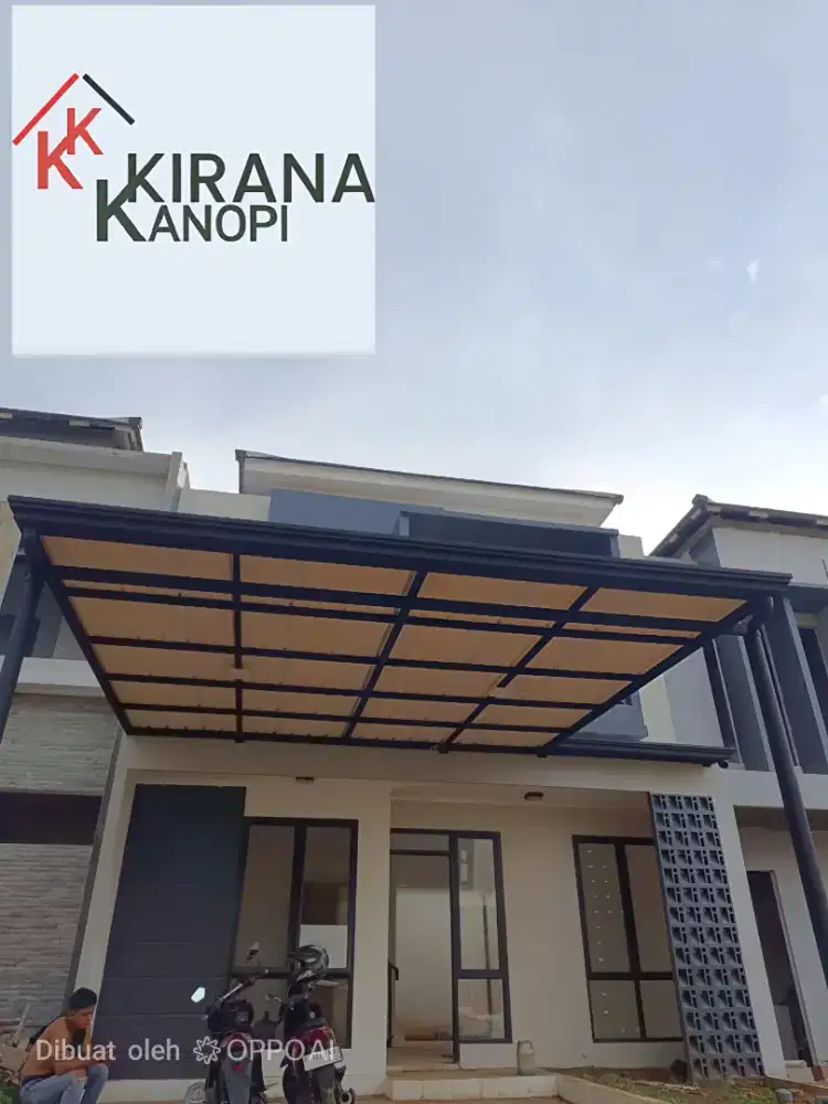 Kanopi cardoba atap alderon + rangka besi hollo galvanis