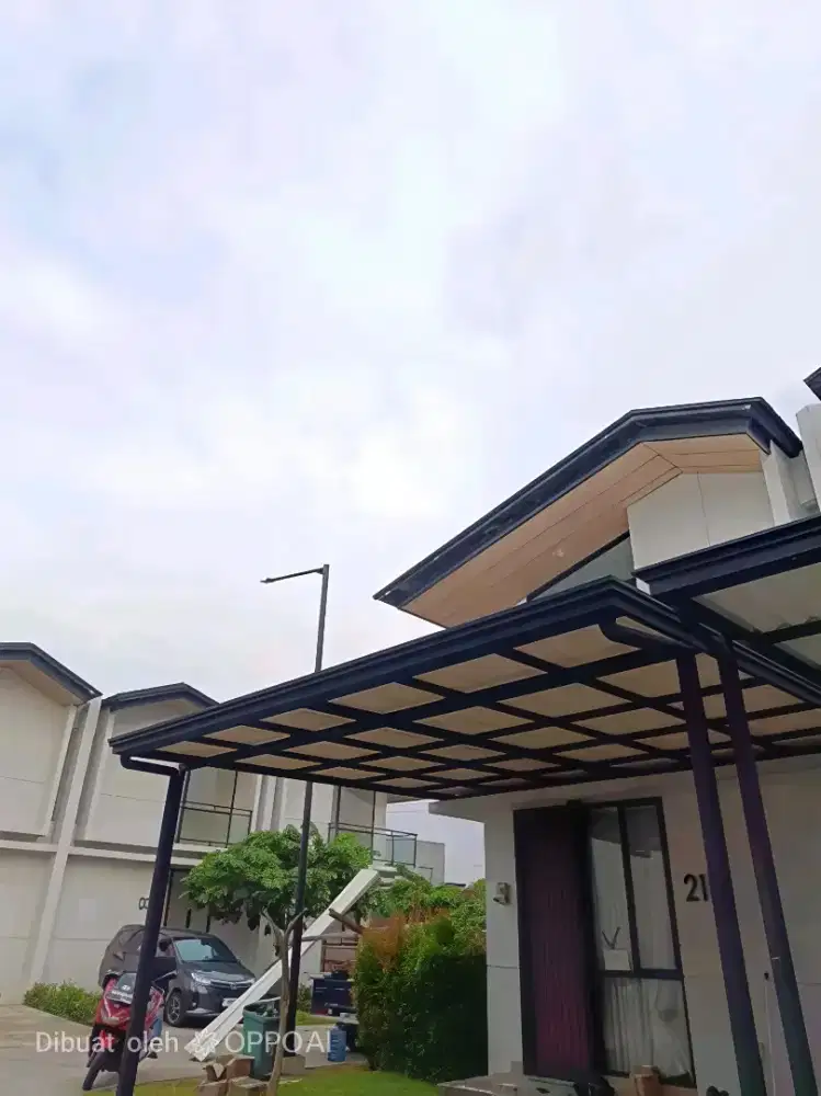 Kanopi cardoba atap alderon + rangka besi hollo galvanis