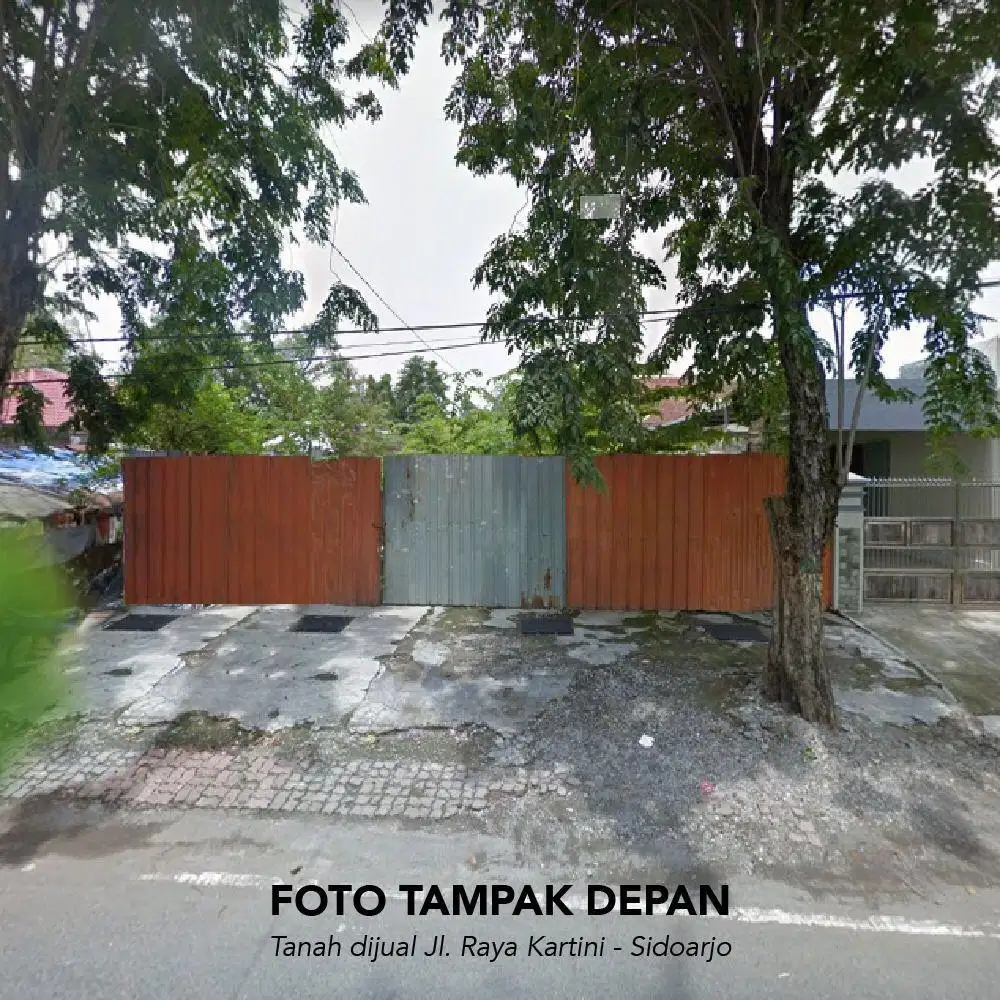 DIJUAL TANAH PUSAT KOTA SIDOARJO JALAN KARTINI