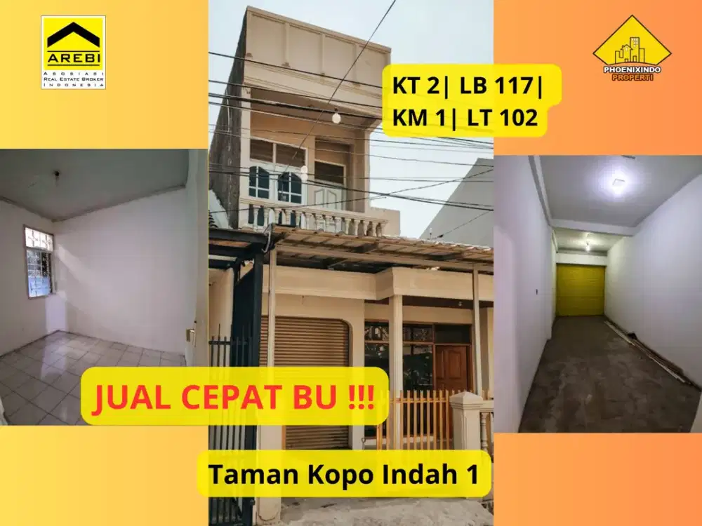 Dijual CEPAT !! Rumah Siap Huni di Taman Kopo Indah 1 Bandung 1,5 Lantai | SHM | Harga Turun Menjadi 725 Juta