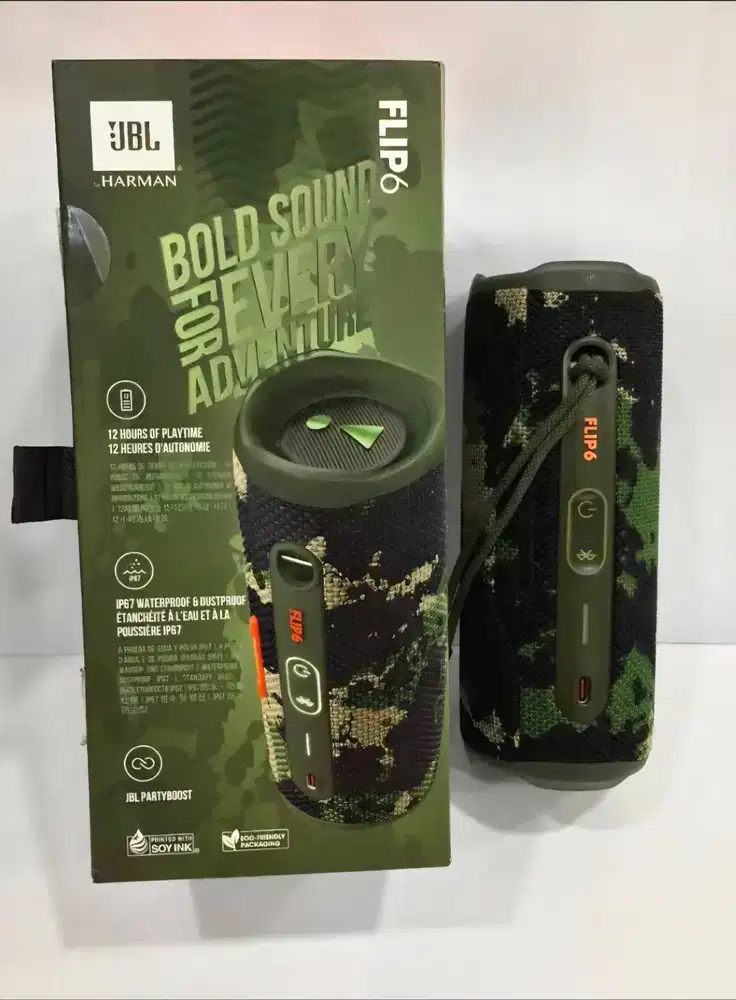 Speaker JBL Flip 6 Squad Camo Limited Edition - Tahan Air - LIKE NEW