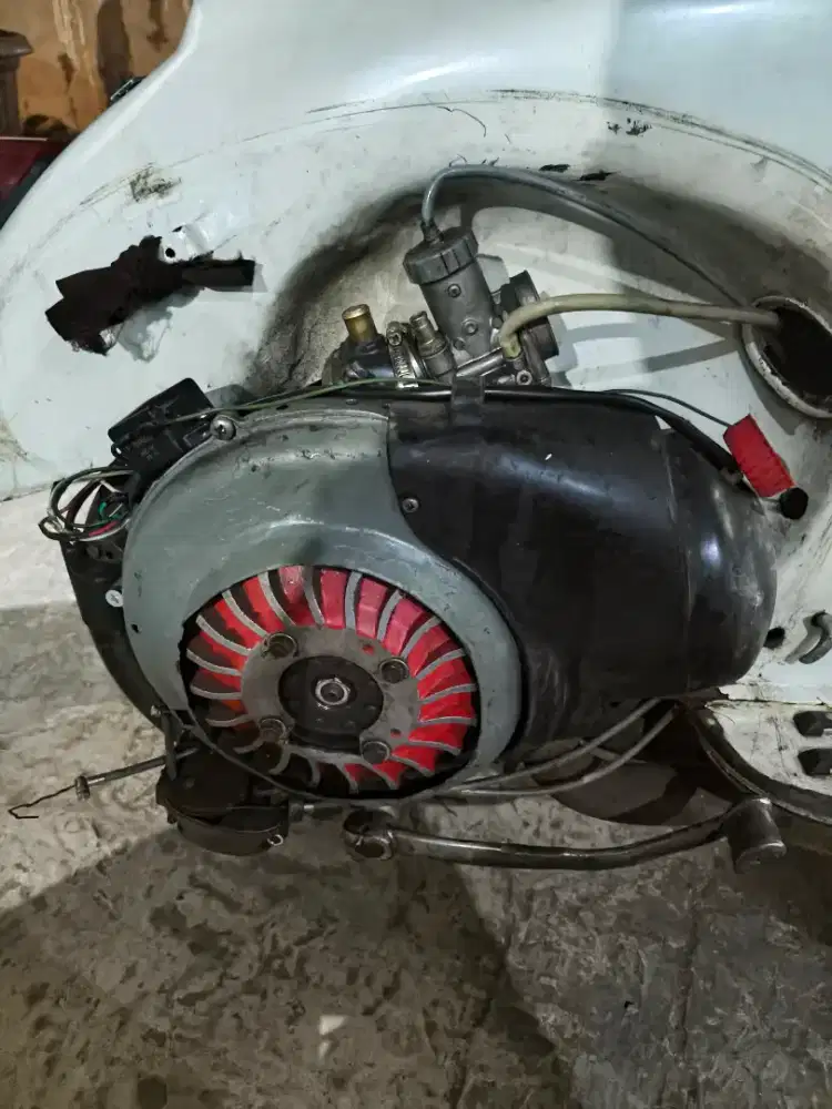 Mesin vespa px karbu intake