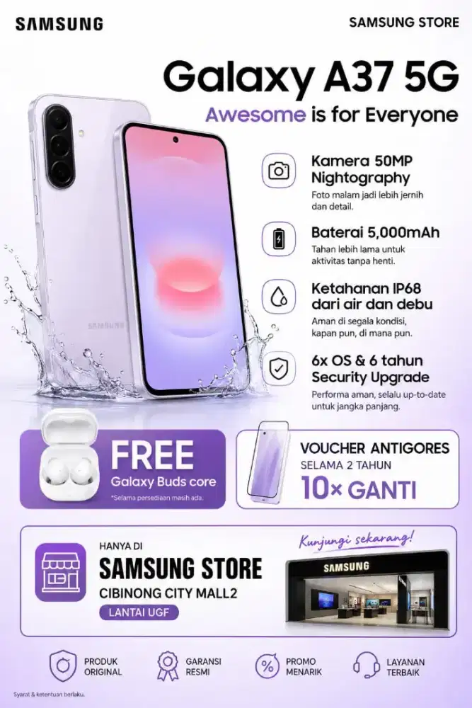 Galaxy A37 5G promo terbaik buy 1 get 1