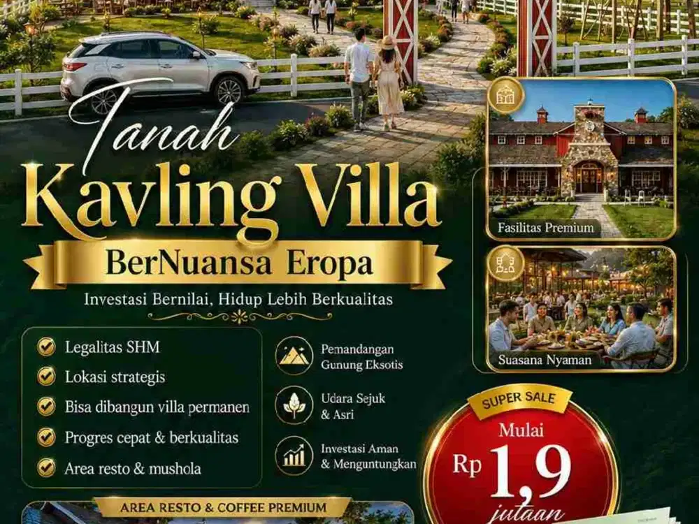 Tanah Kavling Bisa Bangun View Indah Gunung Salak dan Pangrango Via Tol Caringin dan Stasiun Cigombong Bogor Selatan Surat SHM