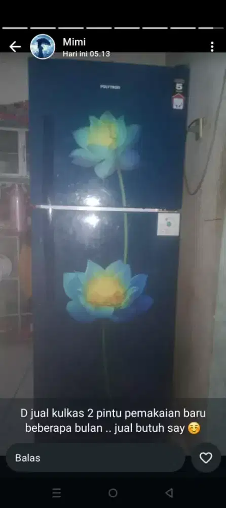 Kulkas 2 pintu politron