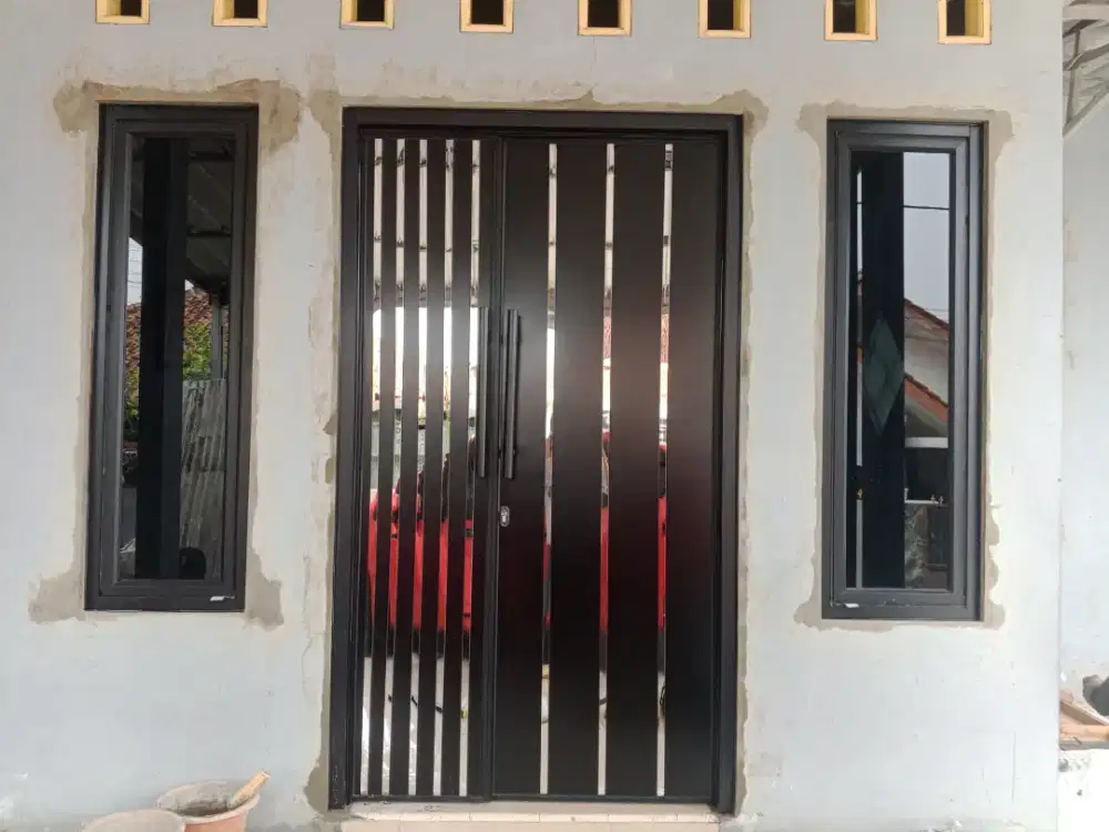 Kusen aluminium pintu jendela kaca