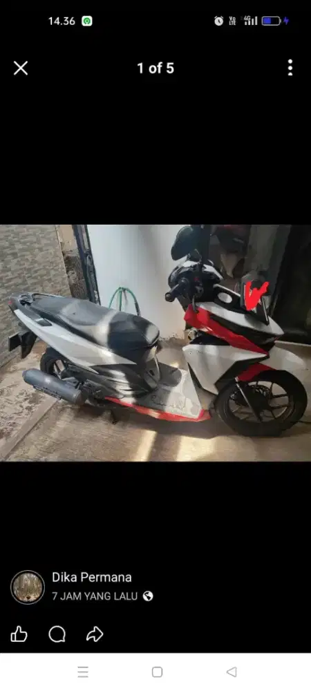 Di jual motor Honda Vario 2018