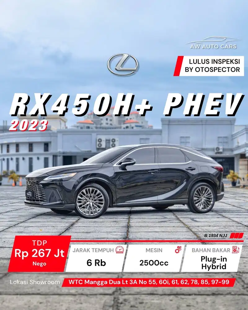 [KM 6 RB] Lexus RX450h+ PHEV AWD NIK 2023 RX 350h 2024 RX350h RX350