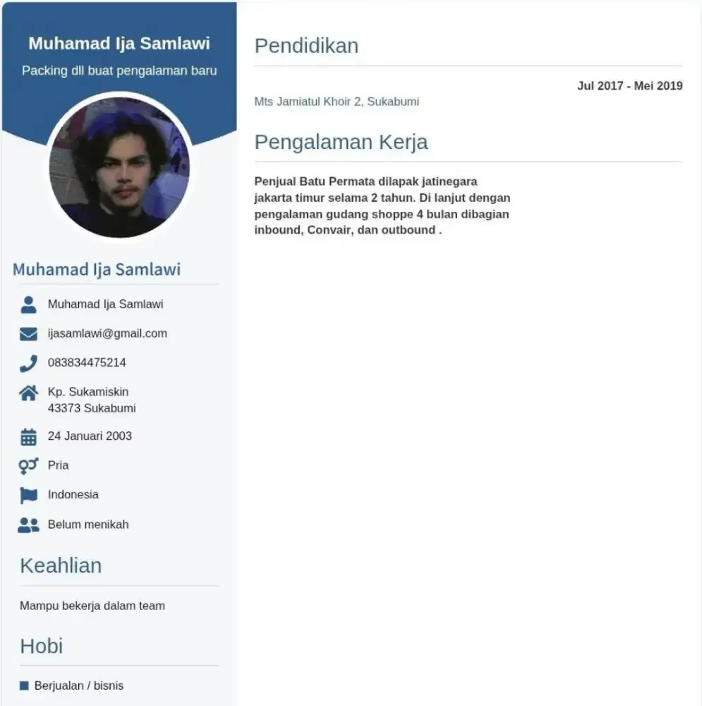 Saya Mencari Pekerjaan