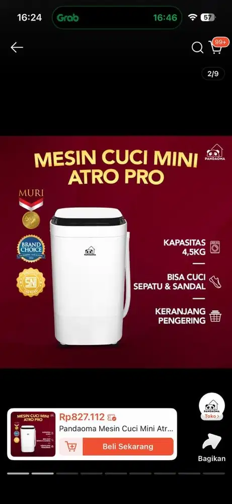 Mesin Cuci Mini Artopro Pandaoma