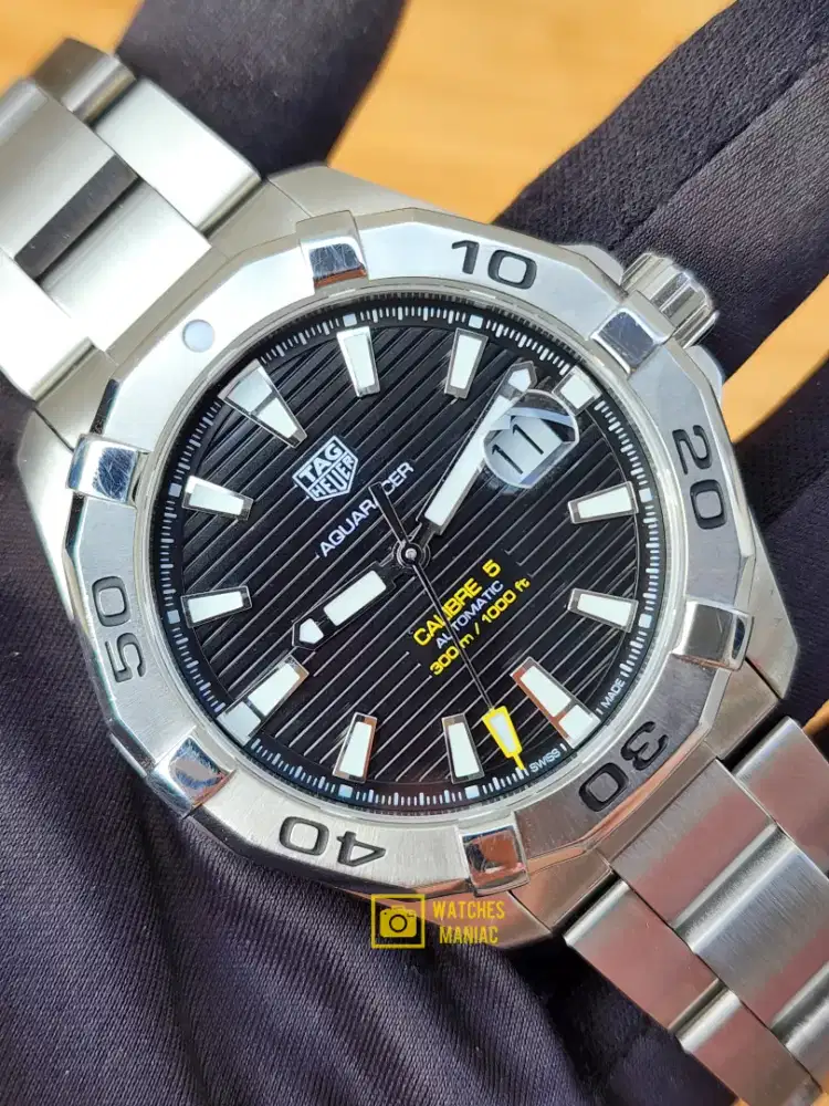 Jam Tangan Original Tag Heuer Aquaracer Black Automatic Swiss Fullset