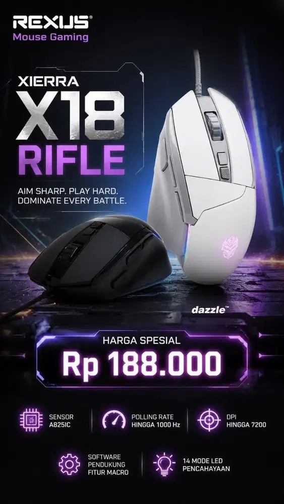 Mouse gaming REXUS X18