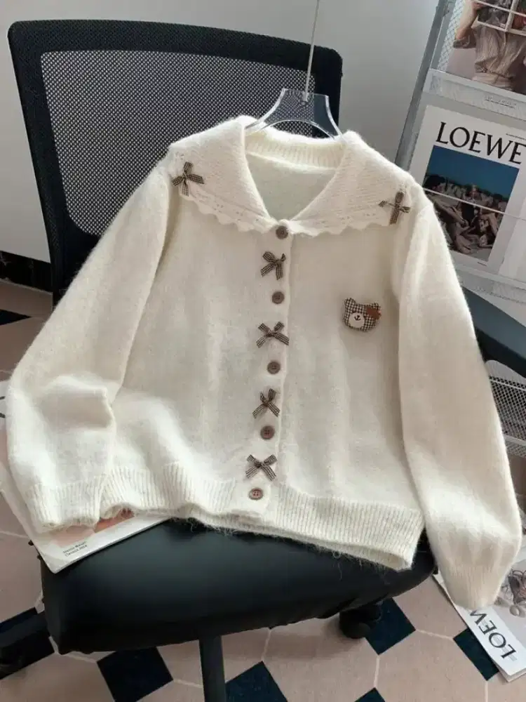 cardigan rajut bangkok coquette all size ld 60-120 motif banyak