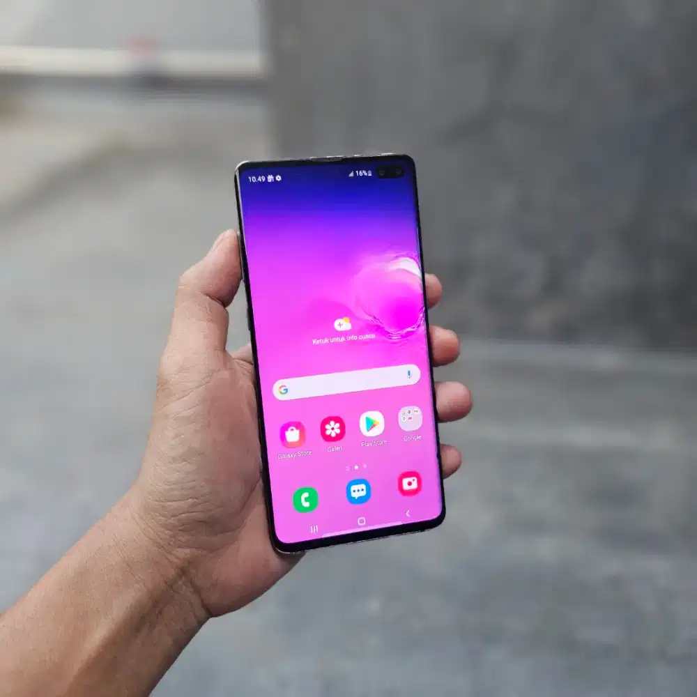 SAMSUNG GALAXY S10 PLUS SEIN 8/128 MINUS TOMPEL KECIL FUNGSI NORMAL