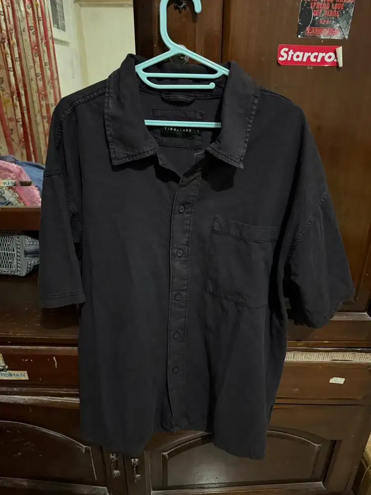 Kemeja Hitam Pria Tira Jeans by Executive Size L Original