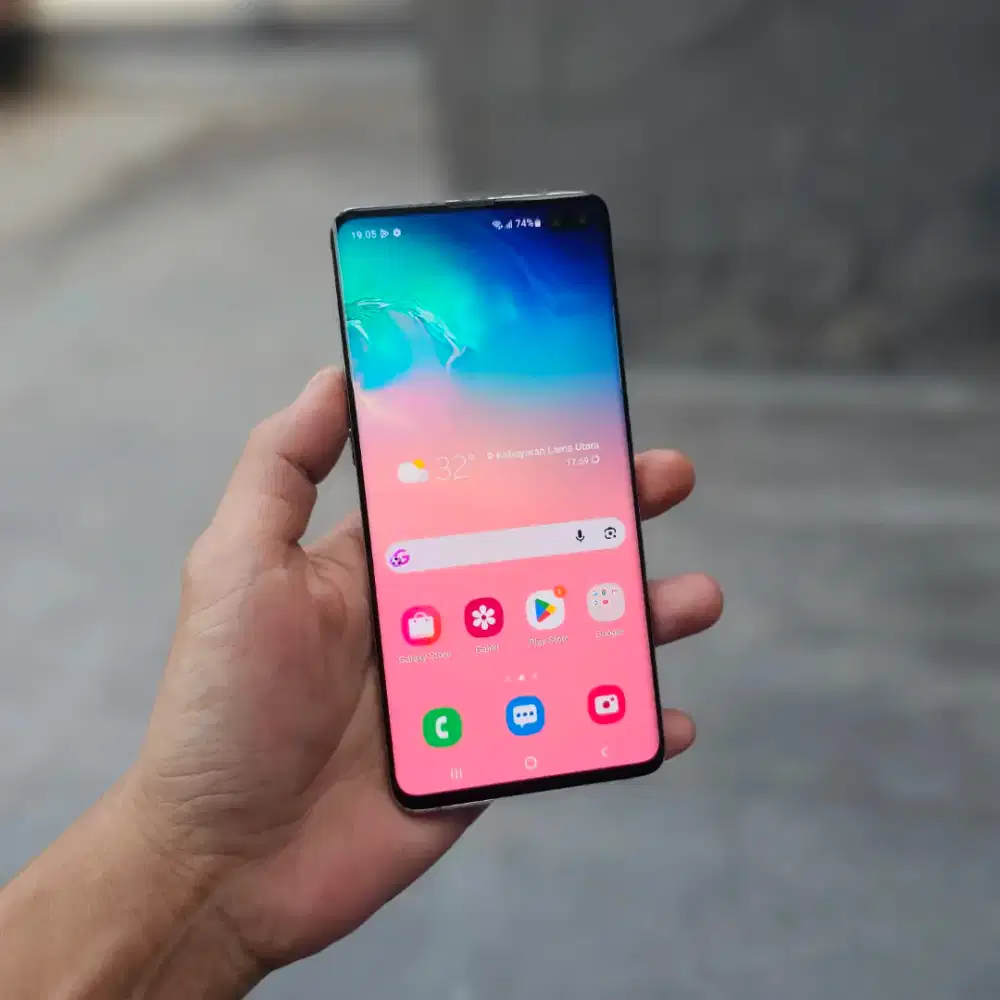 SAMSUNG GALAXY S10 PLUS SEIN 8/128 MINUS TOMPEL KECIL FISIK MULUS